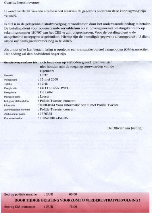 Proces Verbaal Lutterzand