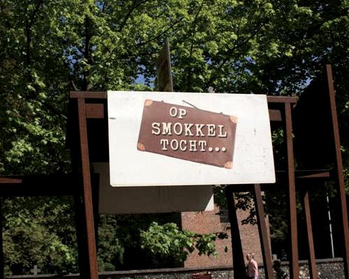 Verwijzing naar de Smokkelroute (Foto: Hans Hermans)