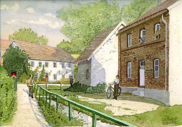 Aquarel gemaakt door Peter Reum (foto Dietmar Kottmann)