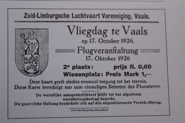 Entreebon voor Vliegdag te Vaals