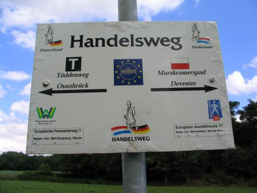 Bord Handelsweg (Foto: Dick Waanders)